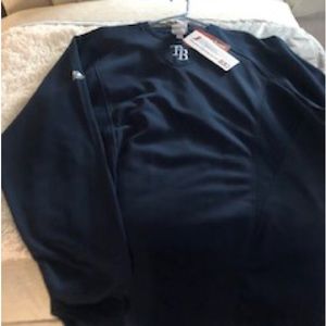 NWT Authentic TAMPA BAY RAYS Majestic Therma Base Dugout L/S MLB Shirt Men's XL.